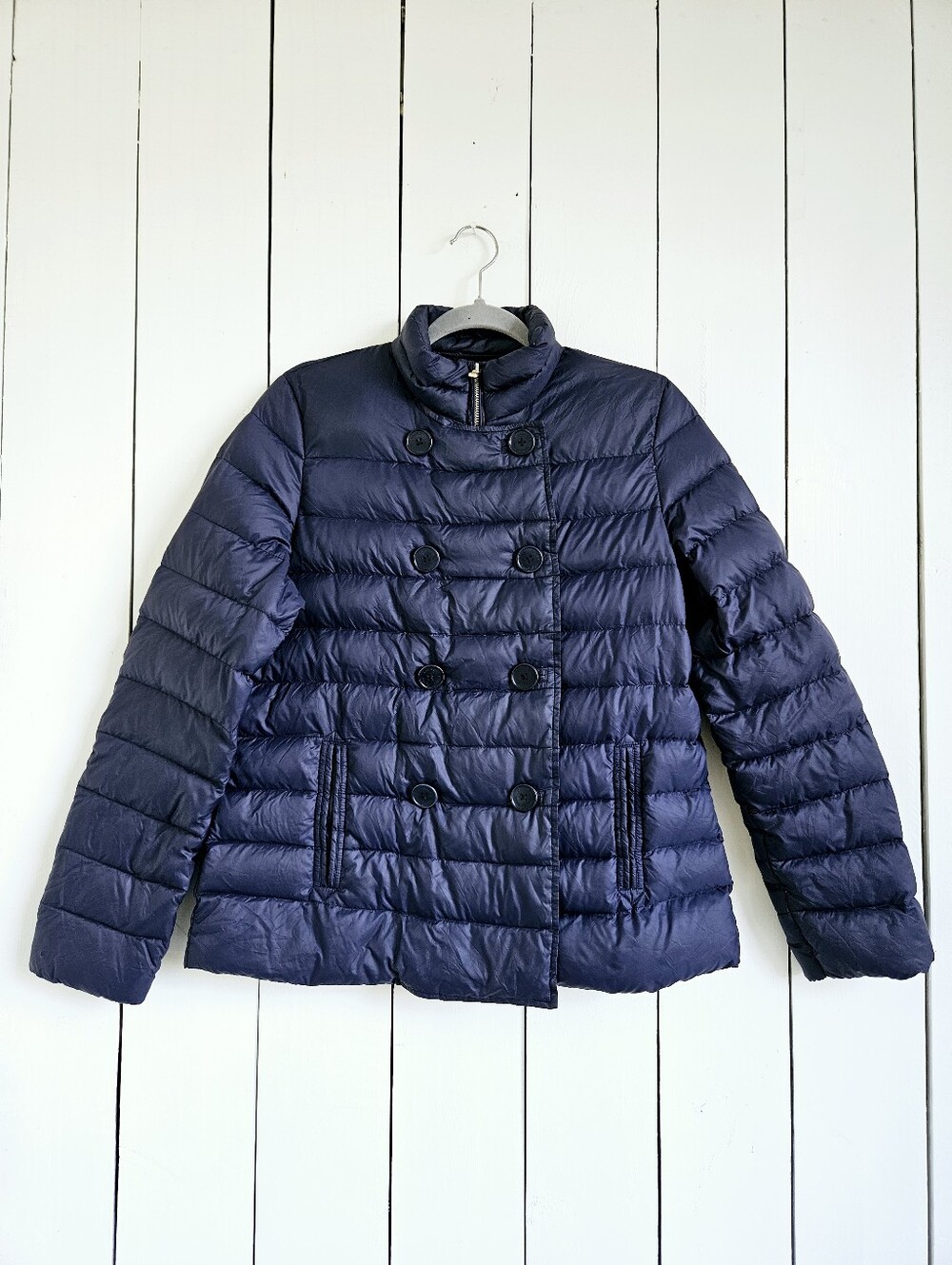 Lauren Ralph Lauren Puffer Jacket Size L Navy Blue Down Filled